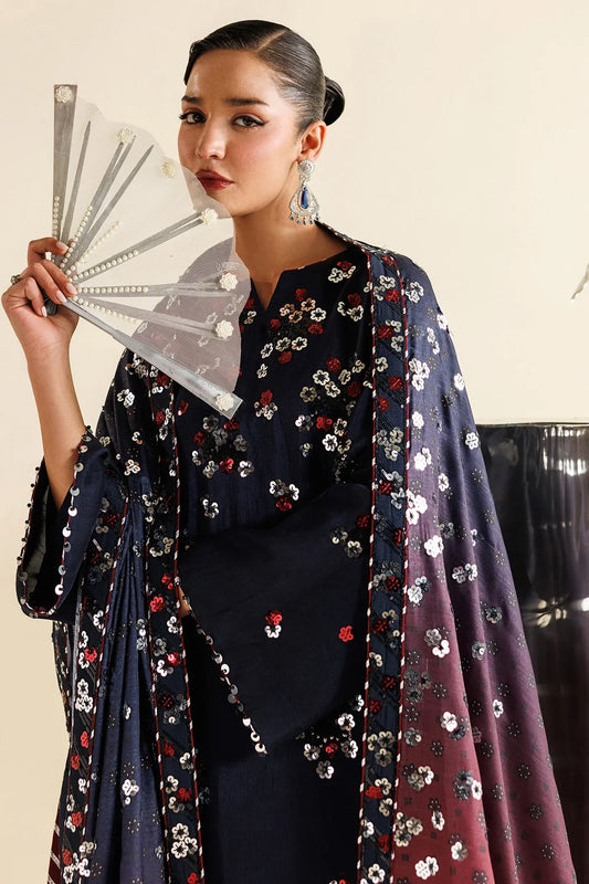 EMBROIDERED RAW SILK UR-7064