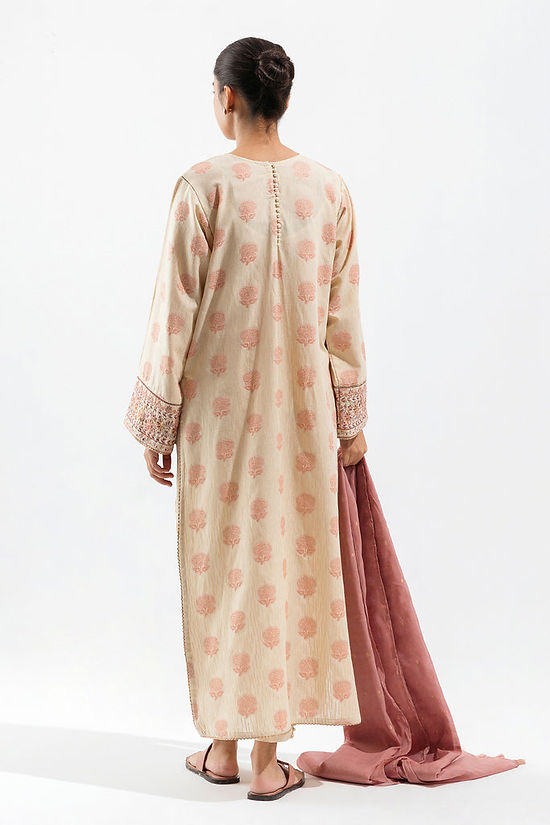 Rosy Orchid-Embroidered-3P-Jacquard