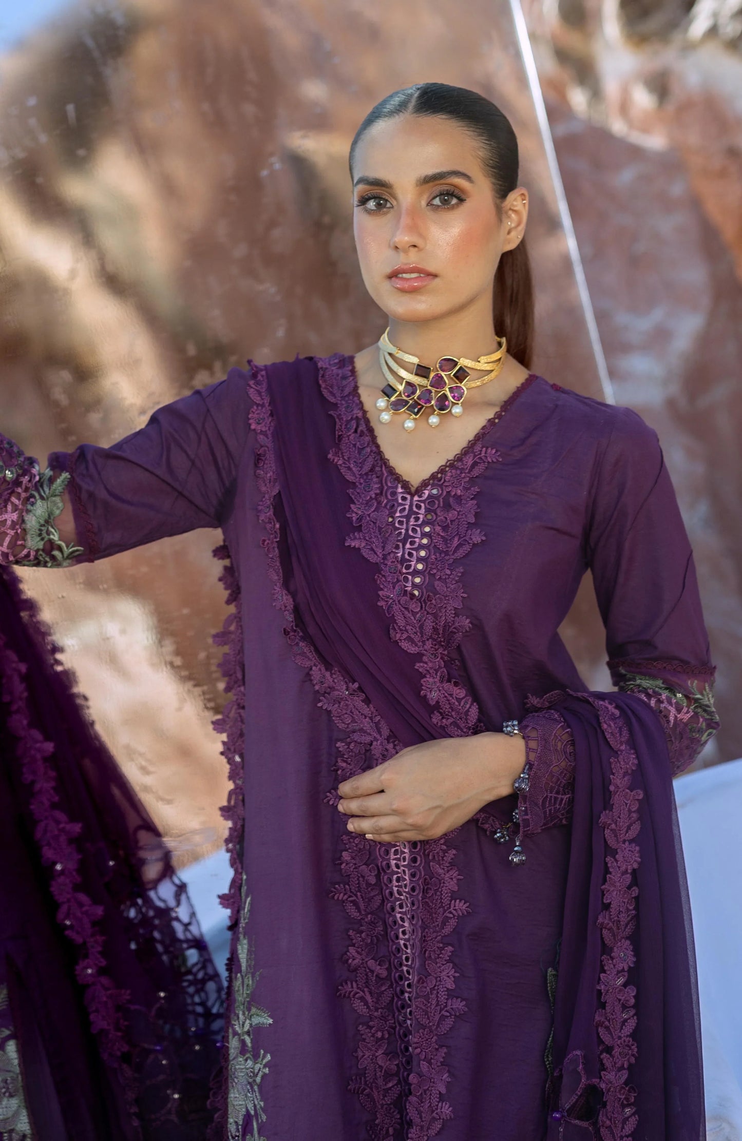 Mahiymaan 3 Piece Unstitched Luxury Lawn-MLL-26-07