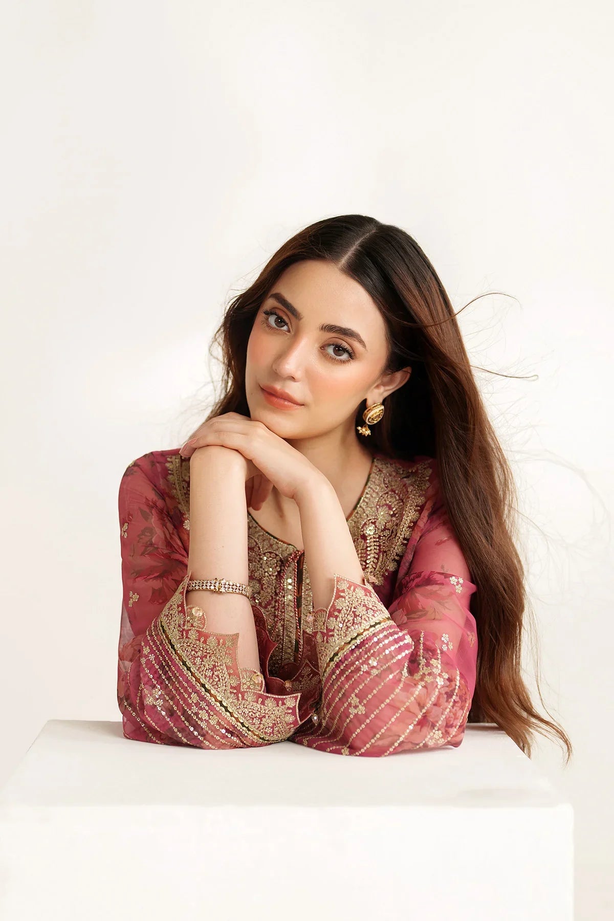 EMBROIDERED CHIFFON UC-3105