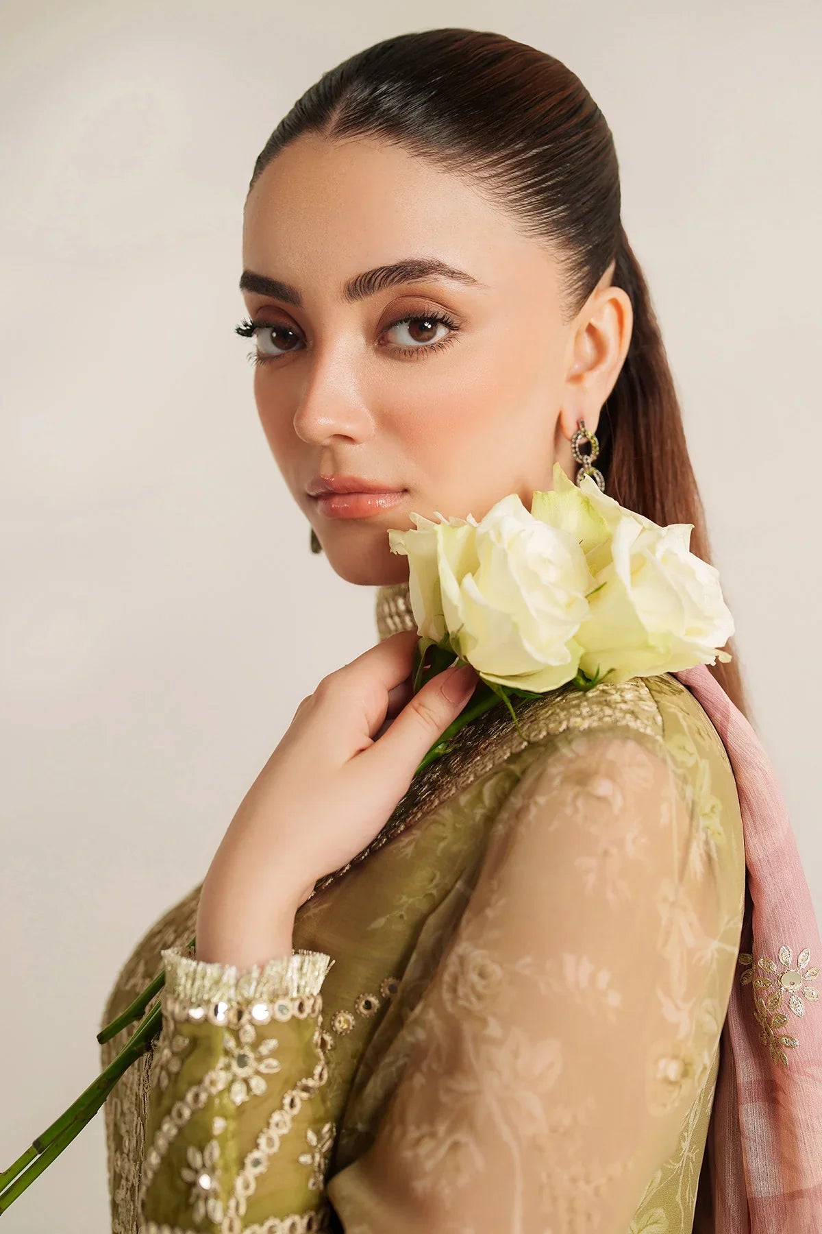 EMBROIDERED CHIFFON UC-3089