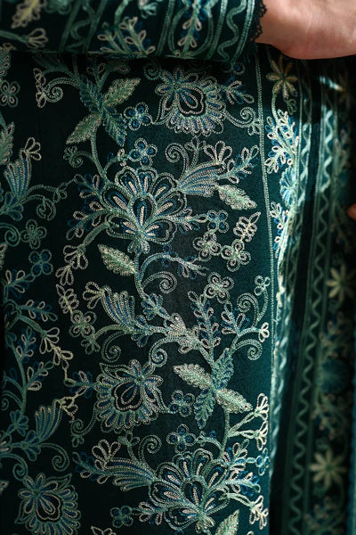 EMERALD GREEN LUXURY AARI EMBROIDERED KARANDI SET (NEL-25636)