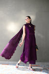DEEP PLUM LUXURY EMBROIDERED LAWN (NEL-26613)
