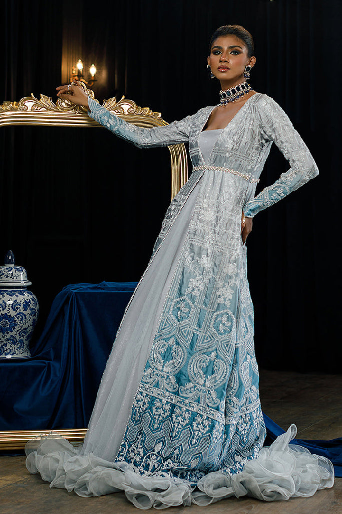 EMBROIDERED DRESS WITH SKIRT Design Code: 7762.2