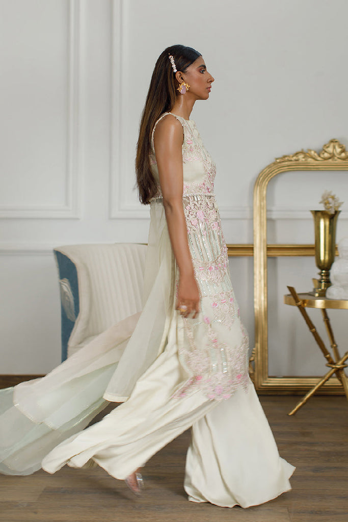 ORGANZA EMBROIDERED DRESS Design Code: 7964