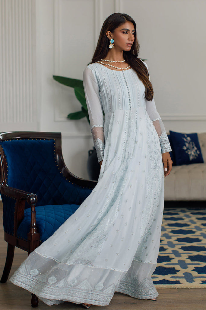 CHIFFON EMBROIDERED DRESS Design Code: 7891