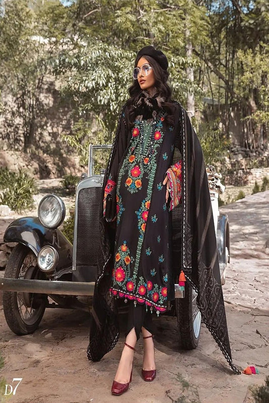 Linen DL-1007-Black and Pink