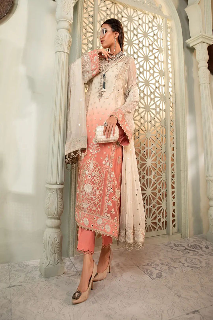 Chiffon - MPC-22-208-Cream and Coral Pink