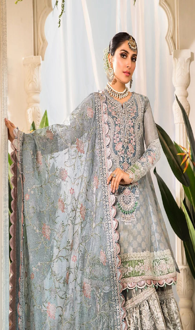 MBROIDERED - Pearl Blue and Ash Pink (BD-2403)