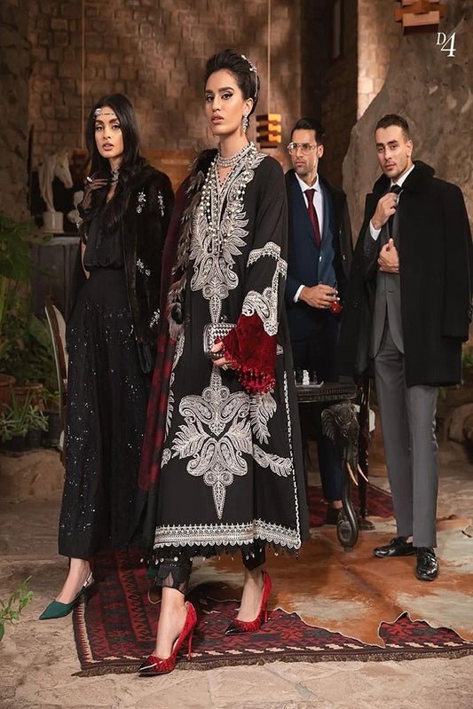 Linen DL-1004-Black and Maroon