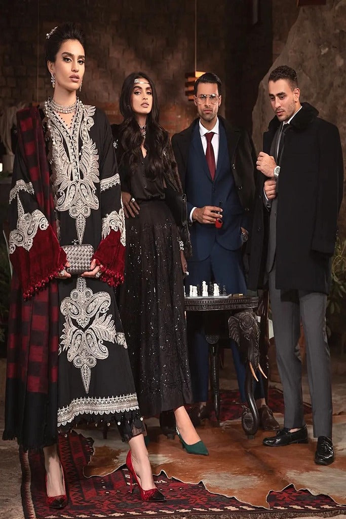 Linen DL-1004-Black and Maroon