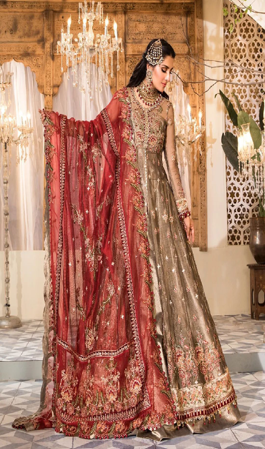 MBROIDERED - Burnt Gold and Maroon (BD-2401)