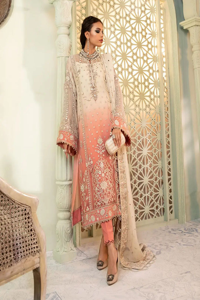 Chiffon - MPC-22-208-Cream and Coral Pink
