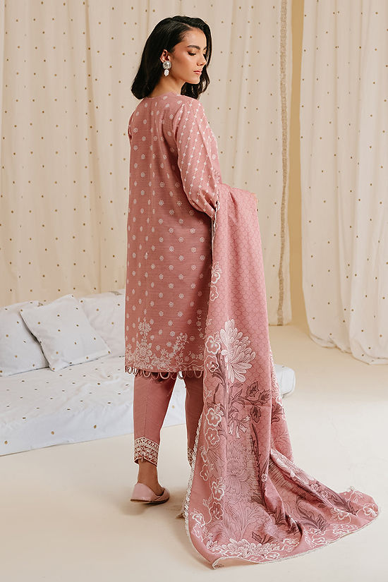 ASH ROSE-3PC KHADDAR PRINTED SUIT