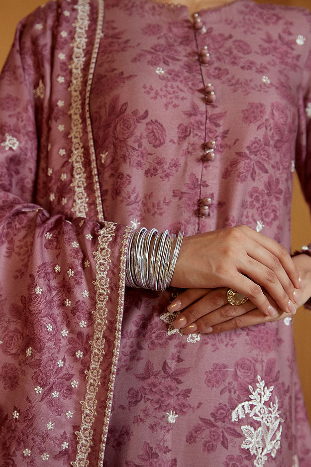 MAUVE DREAM-3 PC MARINA EMBROIDERED SUIT
