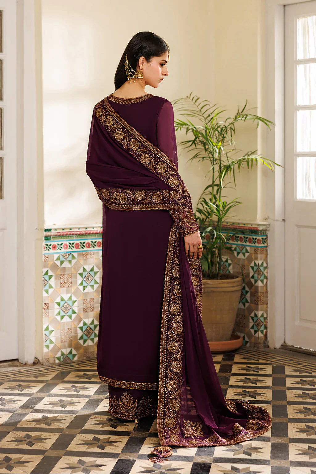 CC-95 EMBROIDERED CHIFFON