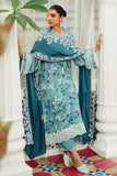 TEAL WATERS-3PC LINEN EMBROIDERED SUIT
