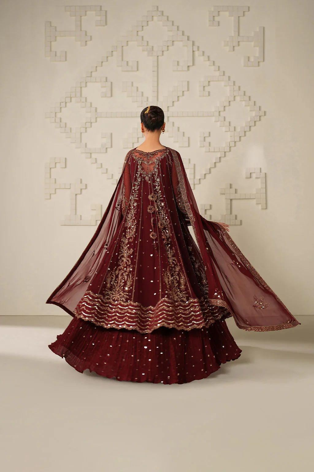 UE-622 EMBROIDERED CHIFFON