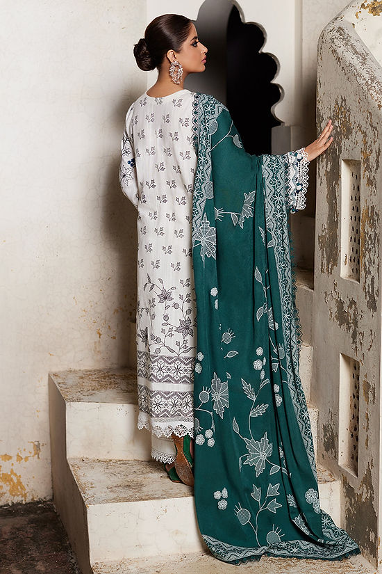 IVORY HARTLEY-3PC KHADDAR EMBROIDER