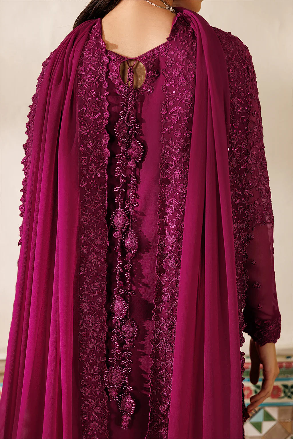 CC-93 EMBROIDERED CHIFFON