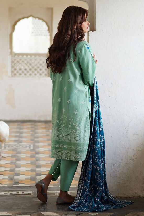 ROYAL DUSK-3PC KHADDAR EMBROIDERED SUIT