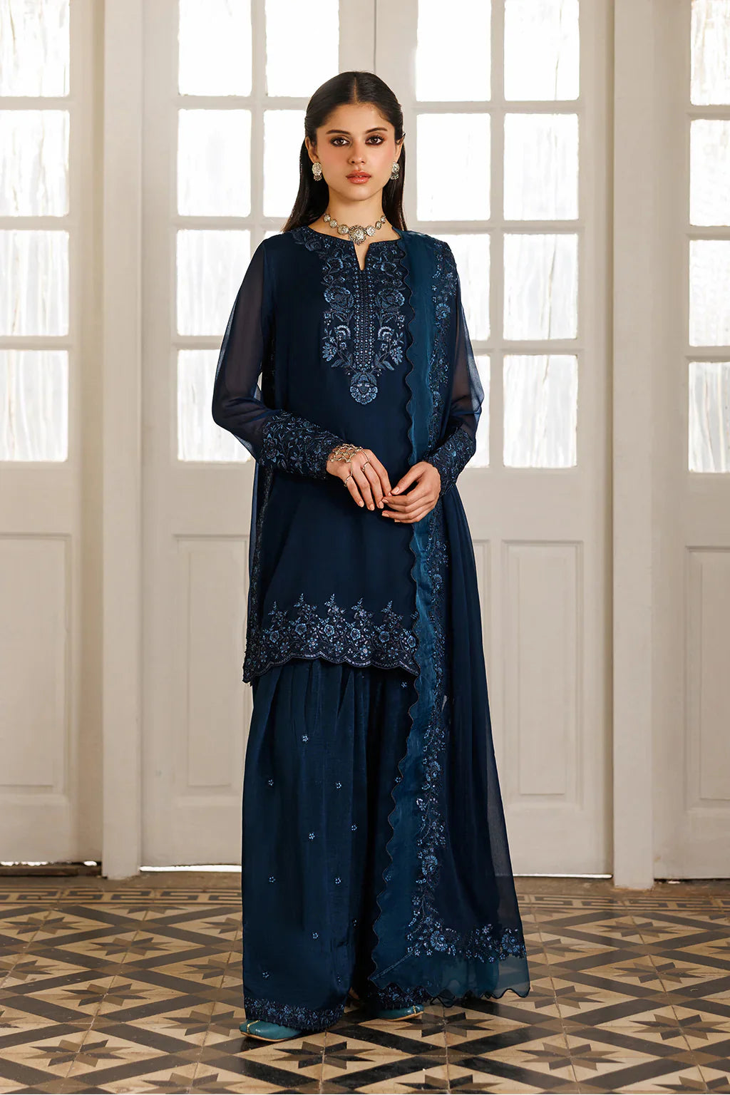 CC-94 EMBROIDERED CHIFFON