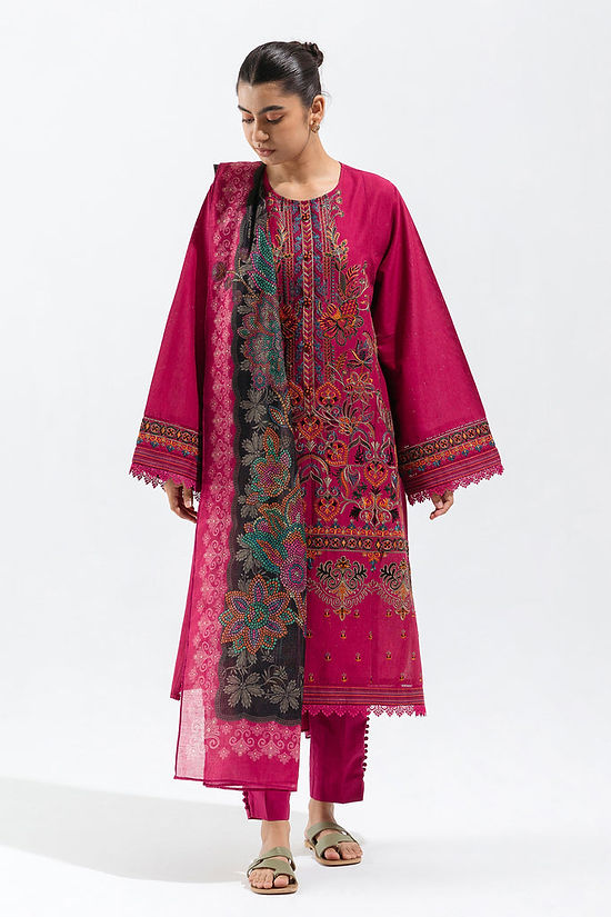 Fuscia Mosaic-Embroidered-3P-Multi Naps