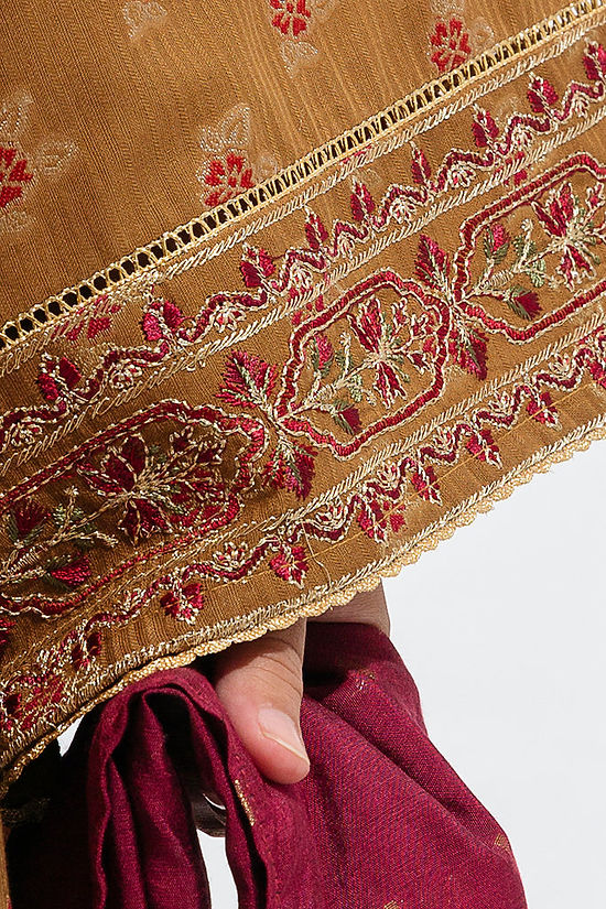 Mulberry Bronze-Embroidered-3P-Jacquard