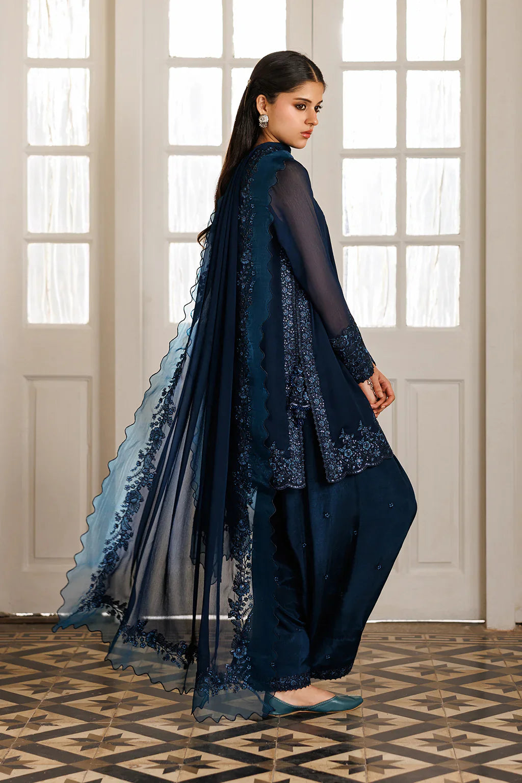 CC-94 EMBROIDERED CHIFFON
