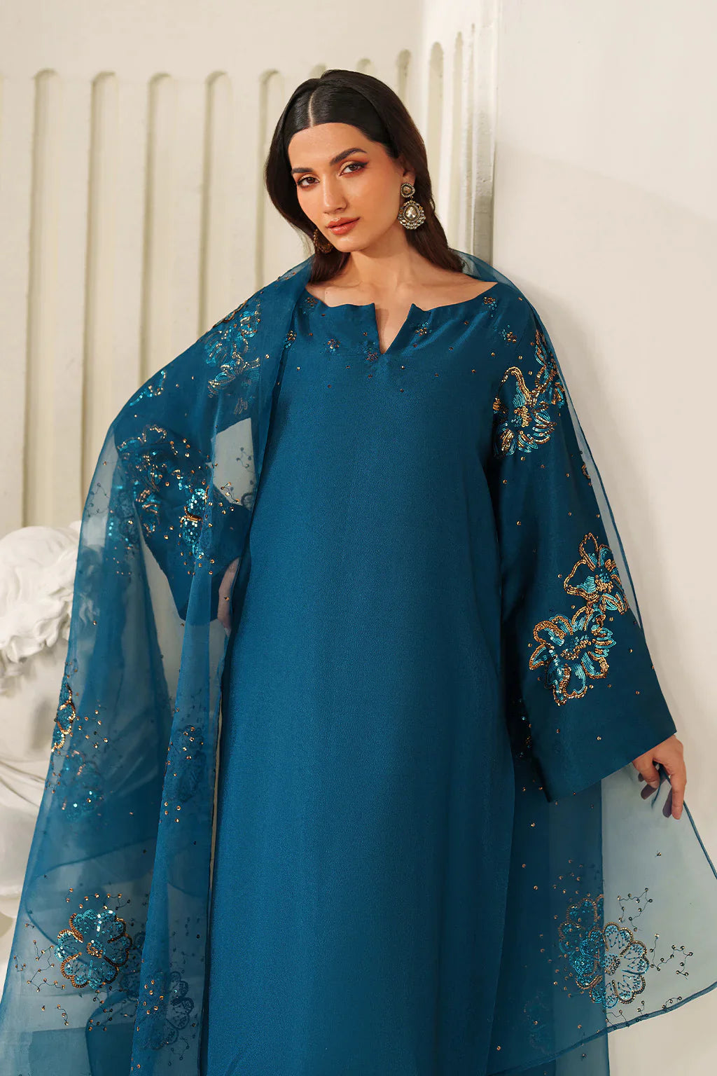 UE-616 EMBROIDERED RAMEN SILK