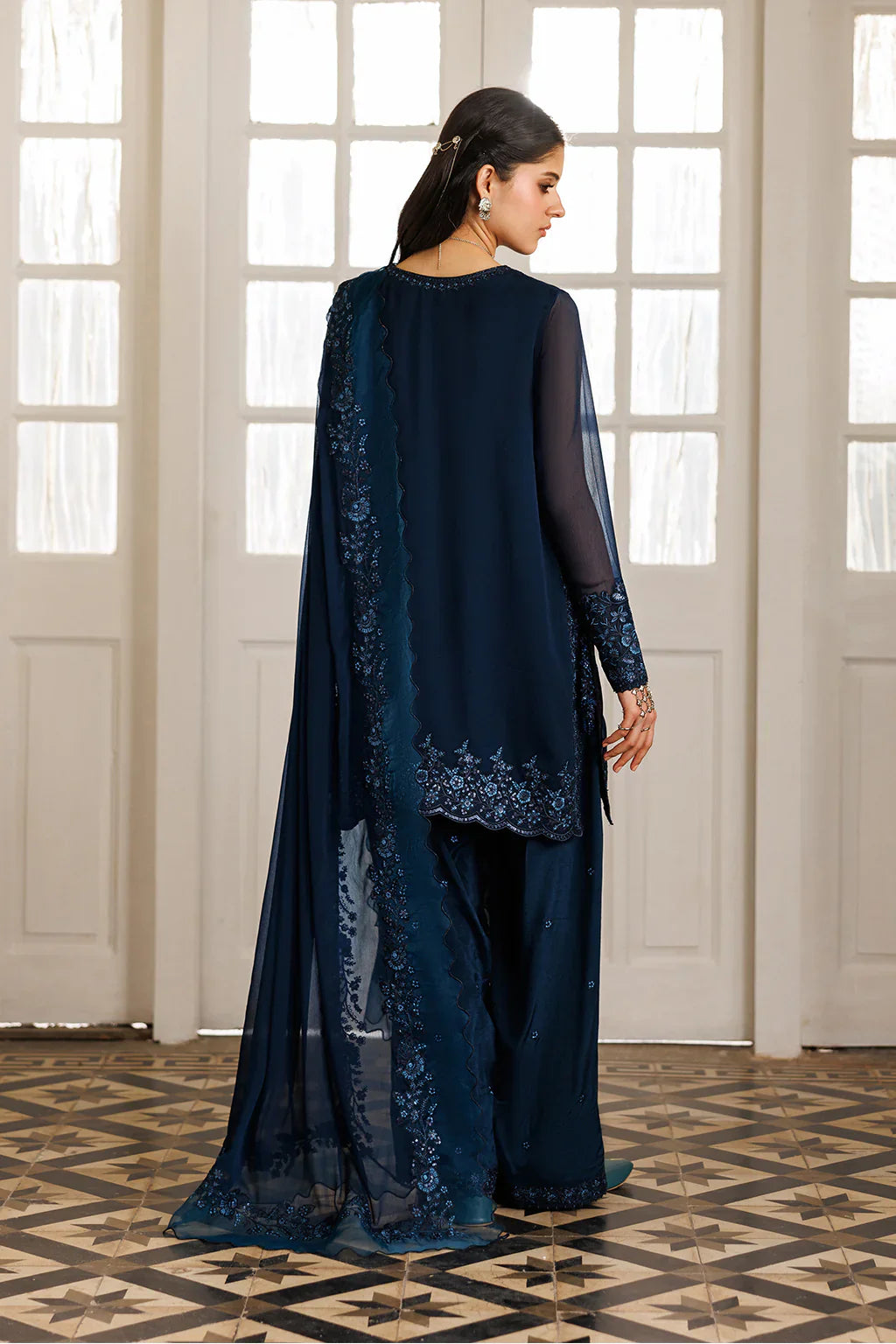 CC-94 EMBROIDERED CHIFFON