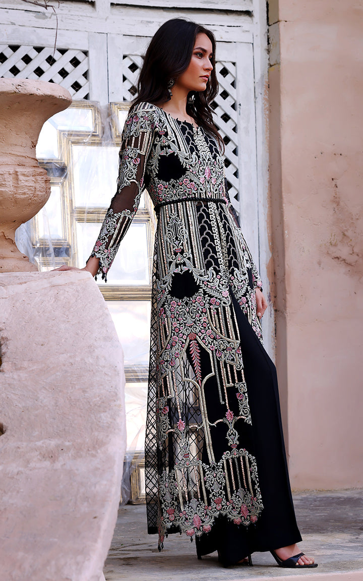 NET EMBROIDERED PEPLUM