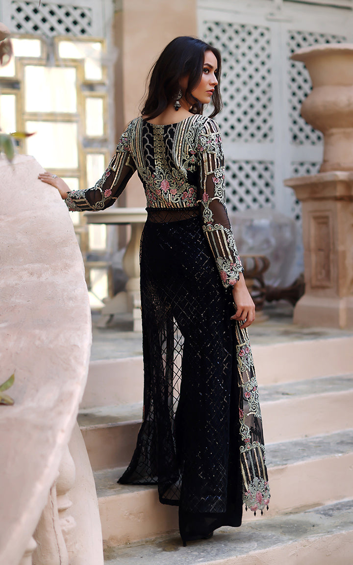 NET EMBROIDERED PEPLUM