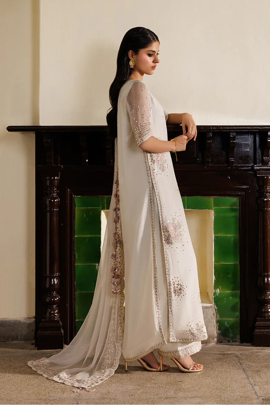 CC-98 EMBROIDERED CHIFFON