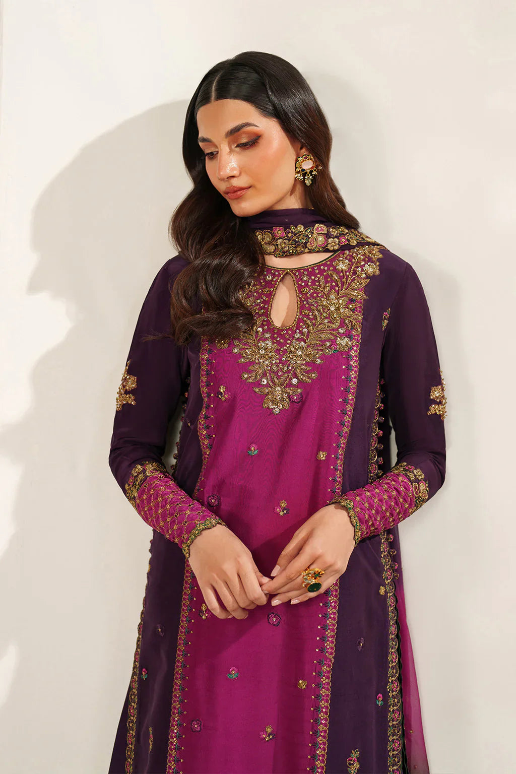 UE-611 EMBROIDERED RAMEN SILK