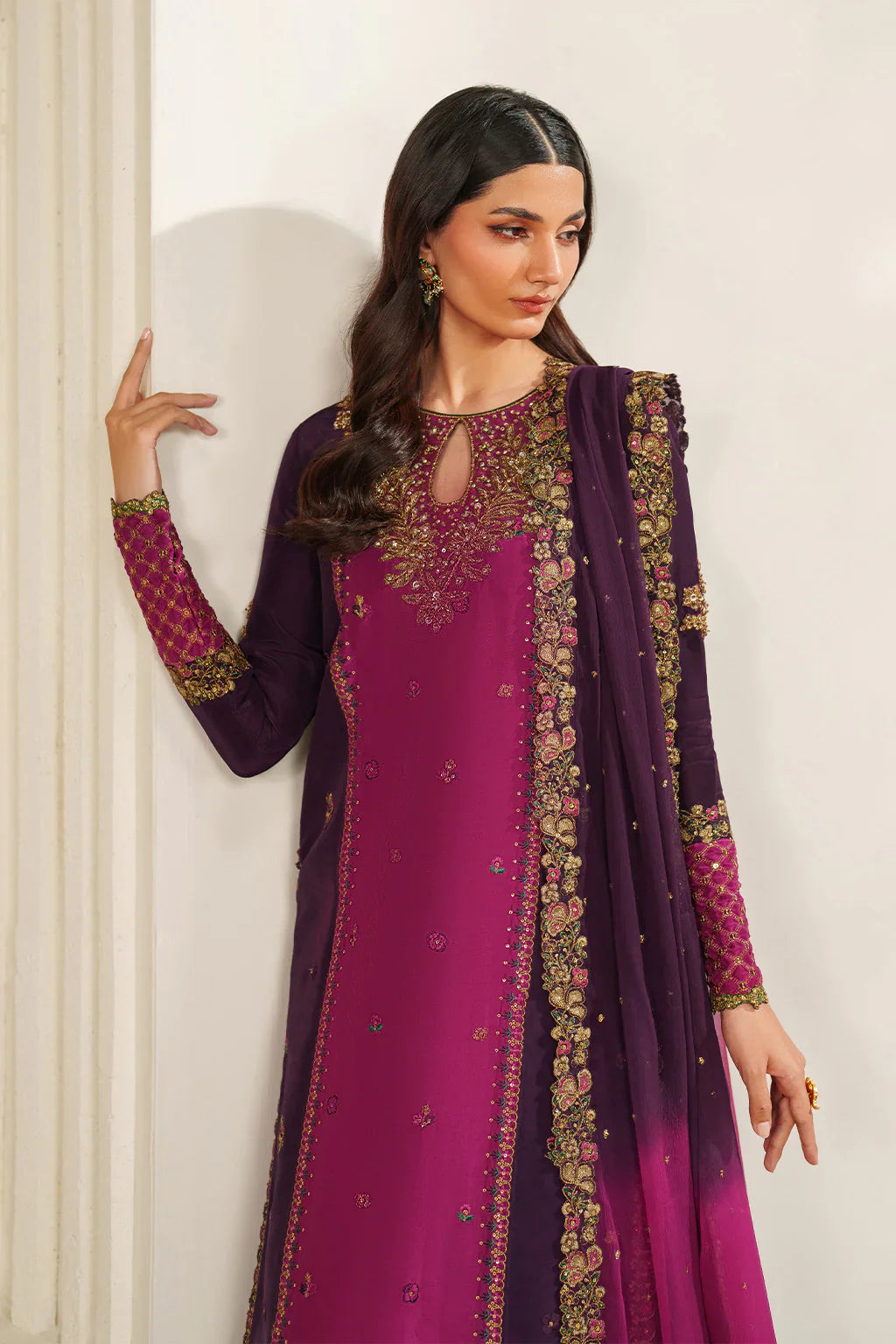 UE-611 EMBROIDERED RAMEN SILK