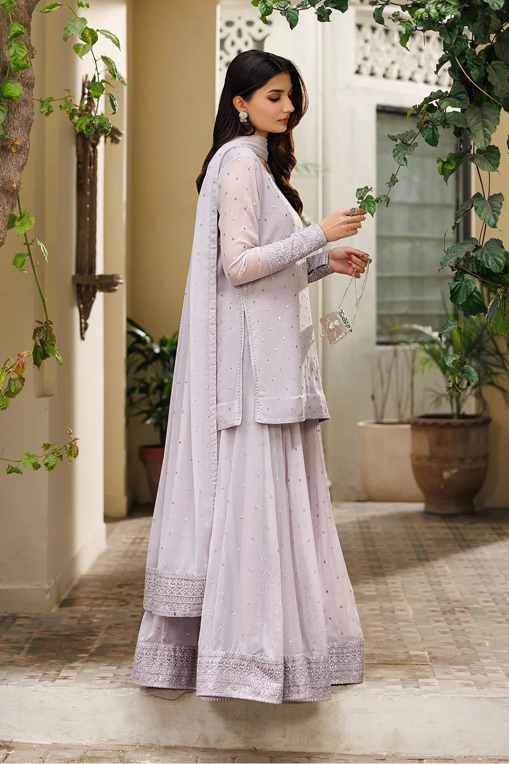 CC-100 EMBROIDERED CHIFFON