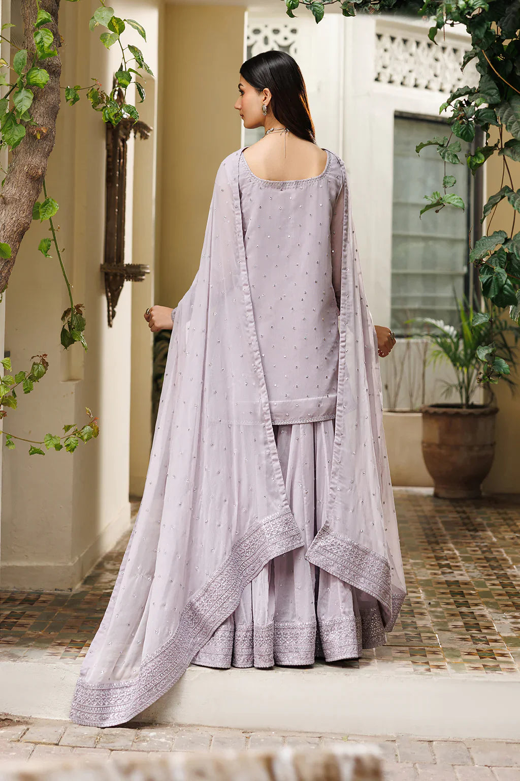 CC-100 EMBROIDERED CHIFFON