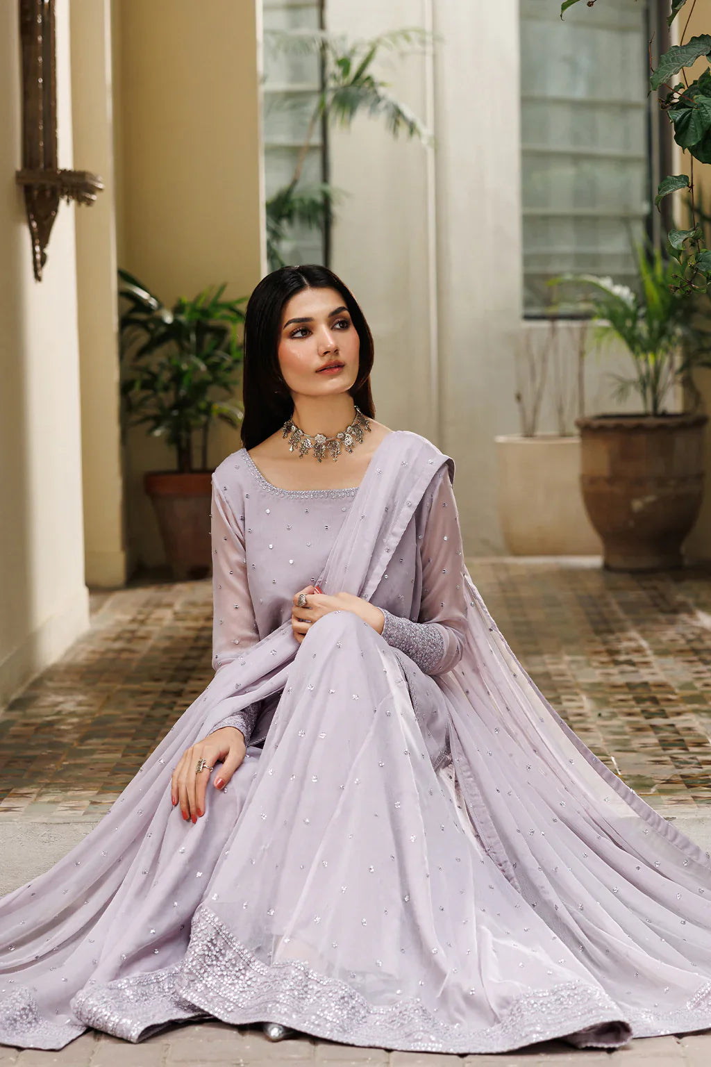 CC-100 EMBROIDERED CHIFFON
