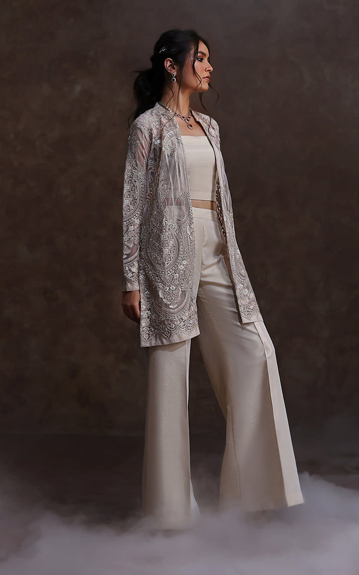 NET EMBROIDERED JACKET