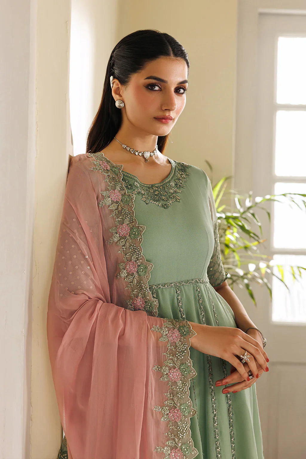 CC-99 EMBROIDERED CHIFFON