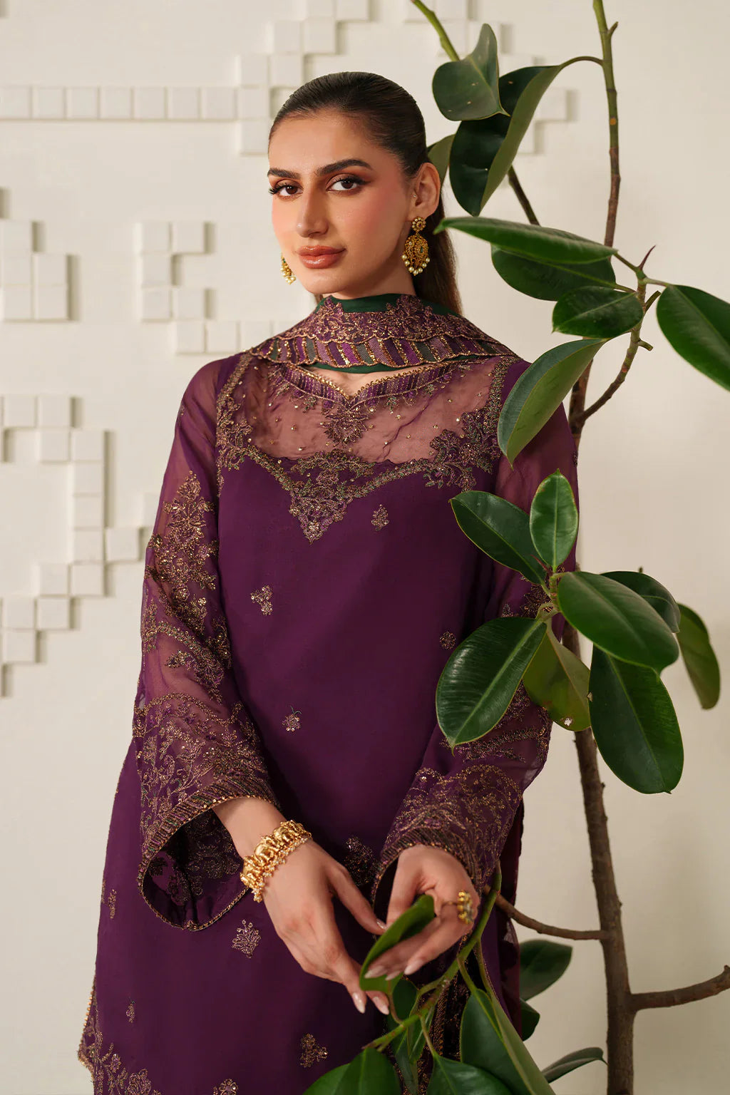 UE-624 EMBROIDERED CHIFFON