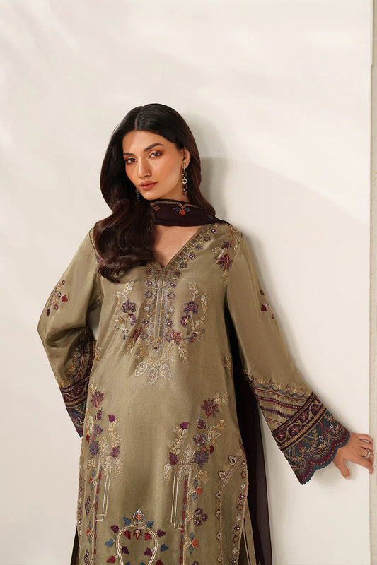 UE-614 EMBROIDERED RAMEN SILK