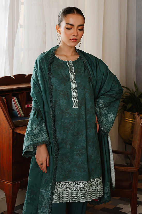 PINE FOREST-3PC KHADDAR PRINTED SUI