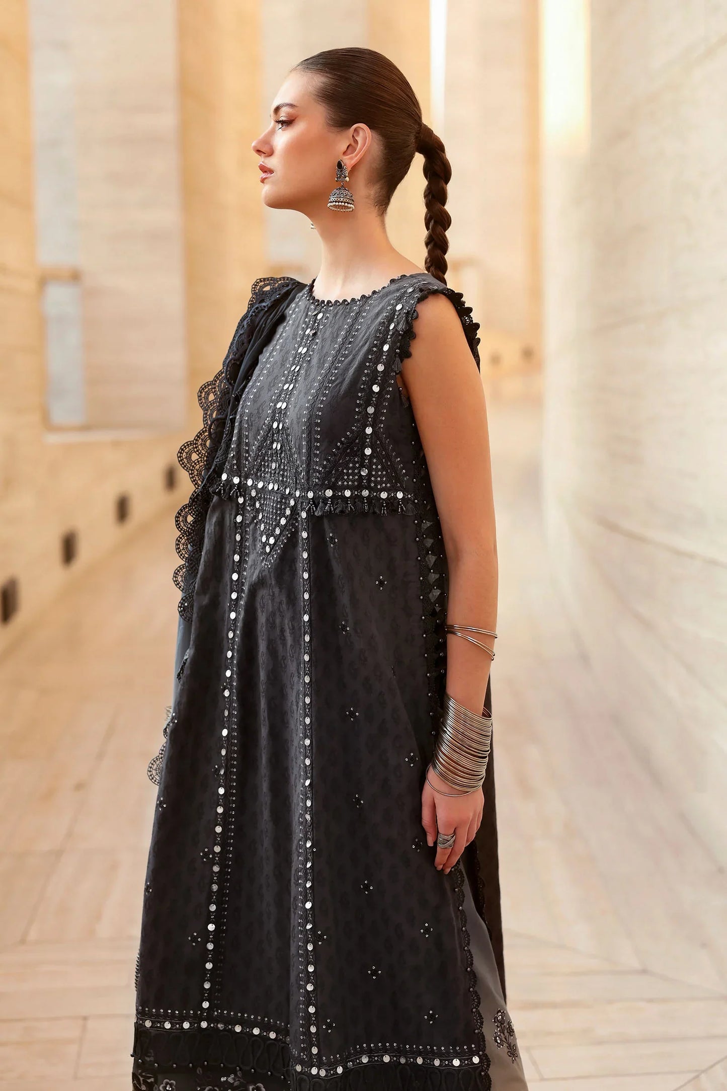 Embroidered Jacquard Lawn Suit