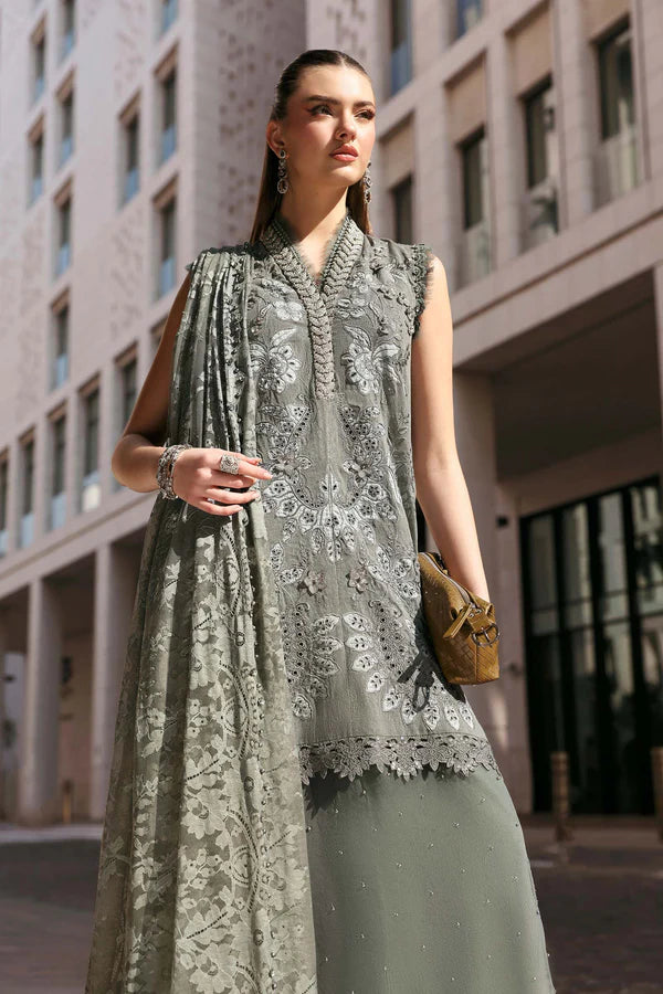 Embroidered Lawn Karandi Suit