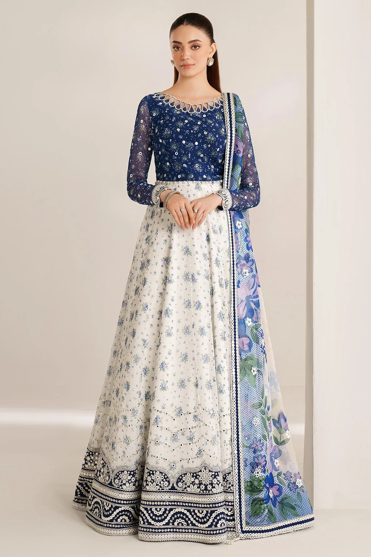 EMBROIDERED CHIFFON UC-3106