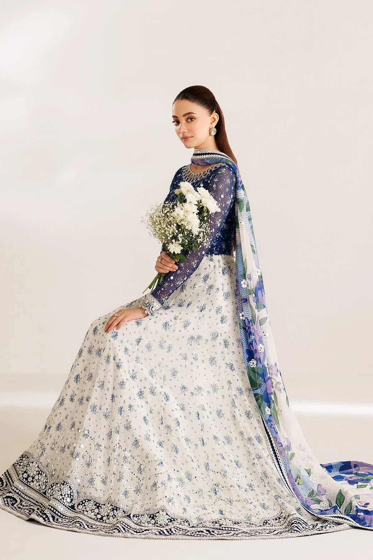EMBROIDERED CHIFFON UC-3106