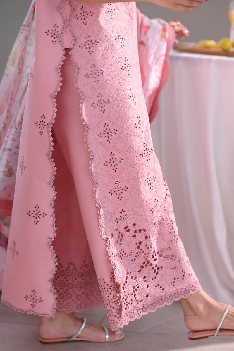 BABY BLUSH PINK LUXURY EMBROIDERED LAWN SET (NEL-26612)