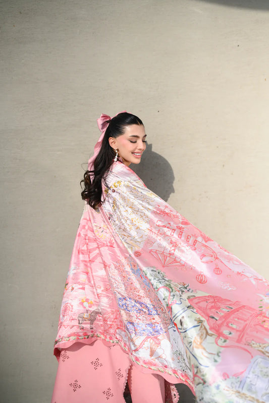 BABY BLUSH PINK LUXURY EMBROIDERED LAWN SET (NEL-26612)